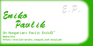 eniko pavlik business card